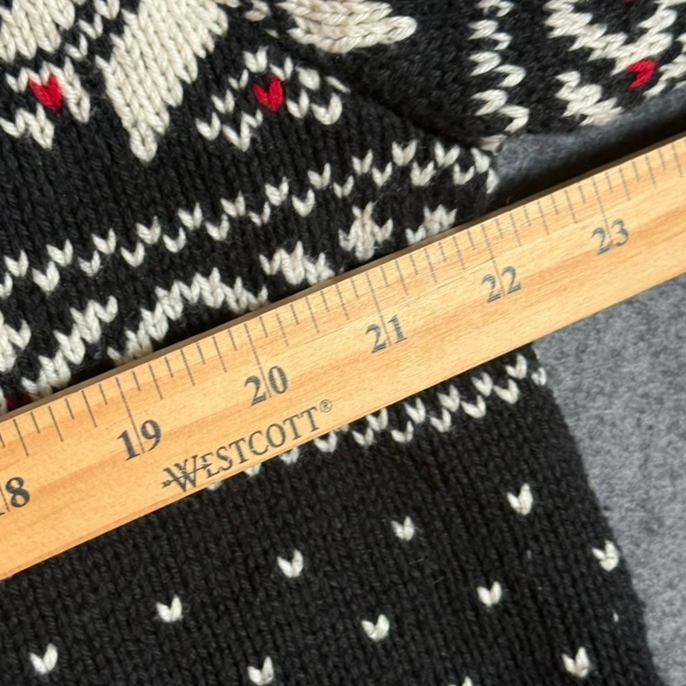 Polo Ralph Lauren Mens Black Fair Isle Cotton Cashmere Snowflake Sweater L - Picture 11 of 12